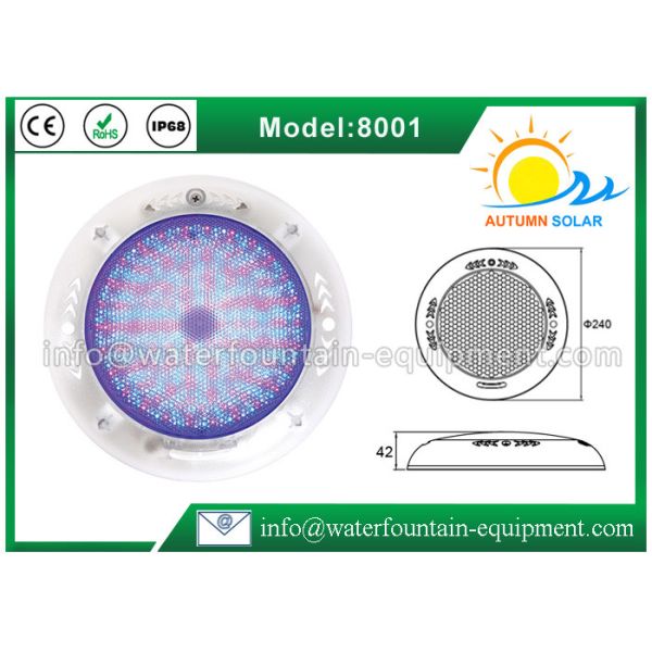 Quality Ultra Thin Flat Underwater Pool Lights 12V ABS With Full Silicone Sealing LED 40W for sale