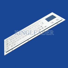 Vandalproof Panel Mount Kiosk Keyboard With Flush / Flat Keys And Touchpad
