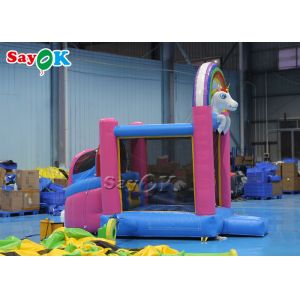 Small Kids PVC Unicorn Inflatable Bounce House Indoor Blow Up Trampoline