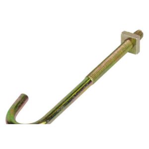 M8 M16 Brass L & J Hook Bolt with nut washer T1 T2 T3 Metal bolts Brass plating