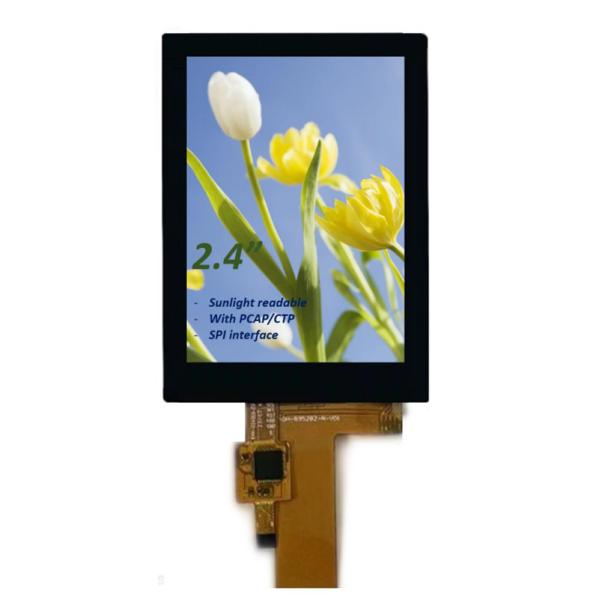 Quality 2.4 Inch PCAP TFT LCD Display Sunlight Readable, 15 Pin SPI 2.4 Inch All Viewing Angle TFT LCD With CTP for sale