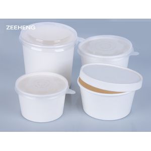 Disposable Microwavable Soup Paper Bowl Custom Printing Food Packing Container