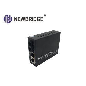 10/100M optic Media Converter Dual Fiber Single mode with 2 RJ45 ports IP switch