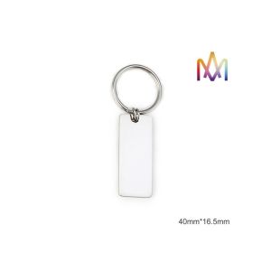 4mm Thickness Free Engraving SS304 Custom Shaped Keychains