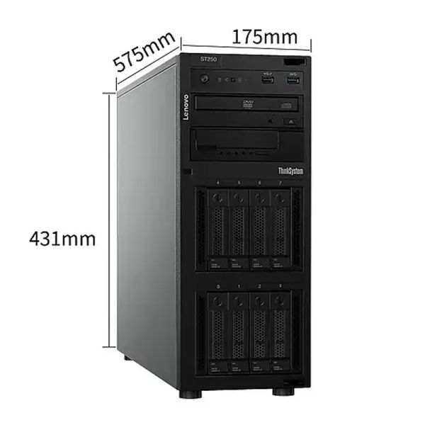 Intel Xeon E-2100/2200 Processor Tower Server Lenovo ThinkSystem ST258 for Enterprise