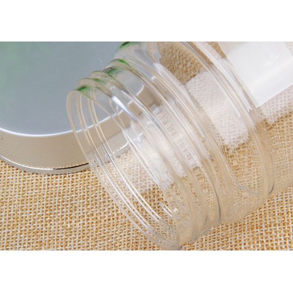 Round Hard PET Clear Plastic Cylinder 550ml / 580ml For Dry Food Packaging