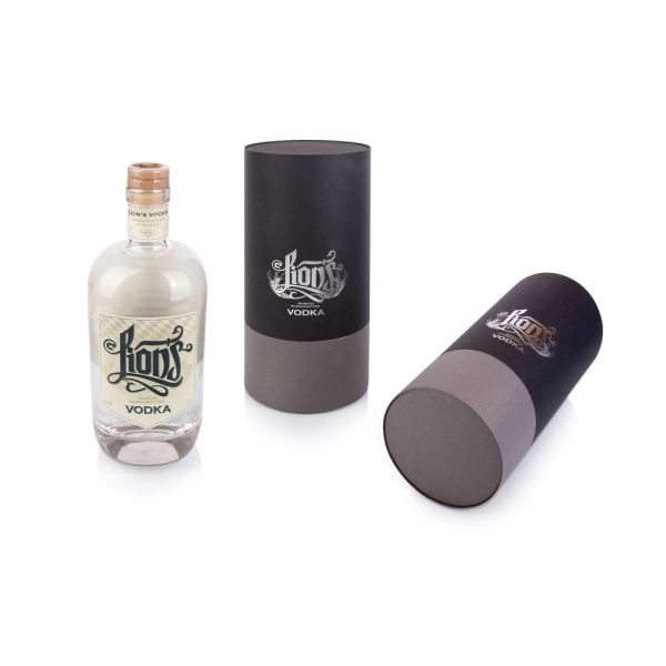 Custom Paper Black Round Gift Cardboard Wine Box