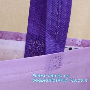 China heat seal non woven bag d cut handle cheap garment bag, OEM ODM Service Gravure Printing Garment laminated Non Woven Bag on sale