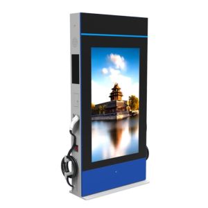China 65 Inch LCD Advertising Wall Mounted Digital Signage Outdoor Charging Pile Attached on sale