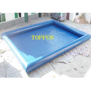 Wholesale Single Pipe 10 x 6 m Blue Inflatable Water Pool For Kids With Water Roller from china suppliers