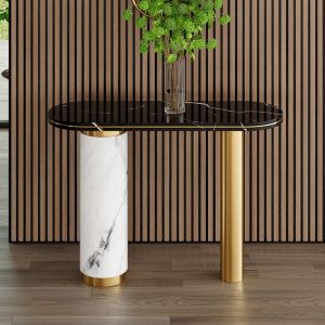 Brass Marble Console Table With Storage Narrow Console Table Marble Top
