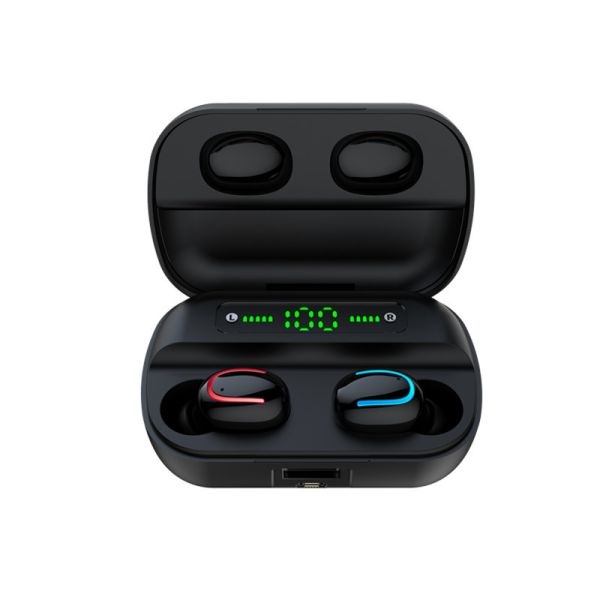 Small In-Ear Bluetooth Binaural Earphone TWS Wireless Stereo Headphone with LED