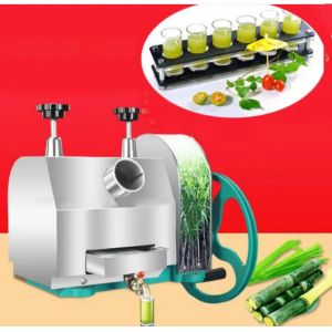 Manual Sugar Cane Squeezer Stainless Steel Hand Operated Sugarcane Juice Machine