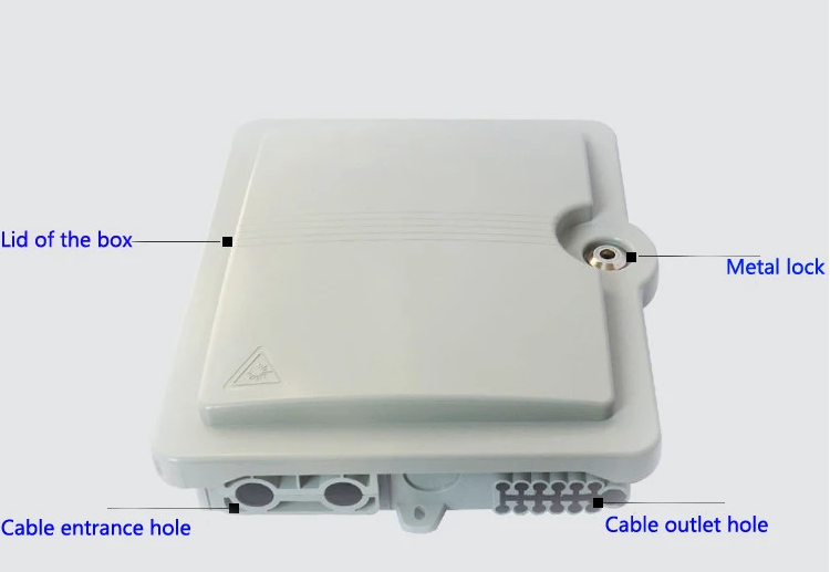 Indoor / Outdoor FTTH Equipment Optical Termination Box Lock Type IP65