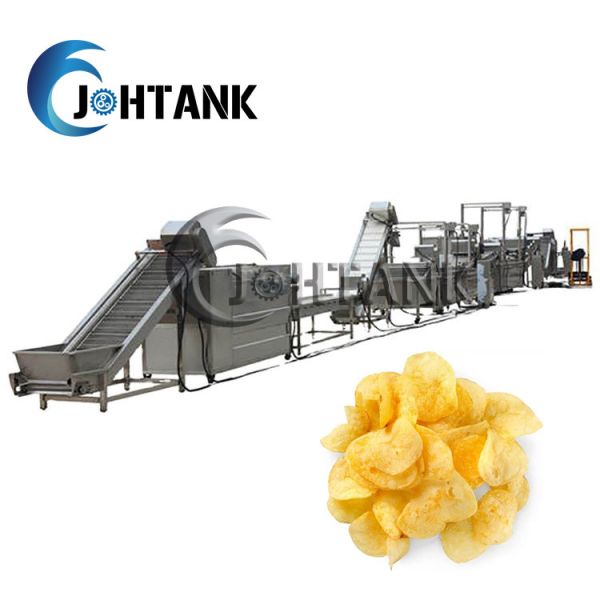 Automatic Frying Frozen French Fries Making Machine , 2000kg/h Industrial Potato