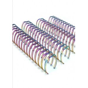 Electroplated Metal Double Wire Loop For Binding Notebook