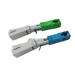 Single Mode Fiber Optic Mechanical Connector , SC APC Fiber Optic Fast Connector