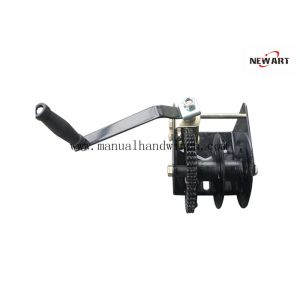 Double Single Reel 2500 lb Worm Drive Boat Winch / Worm Hand Winch For Lifting