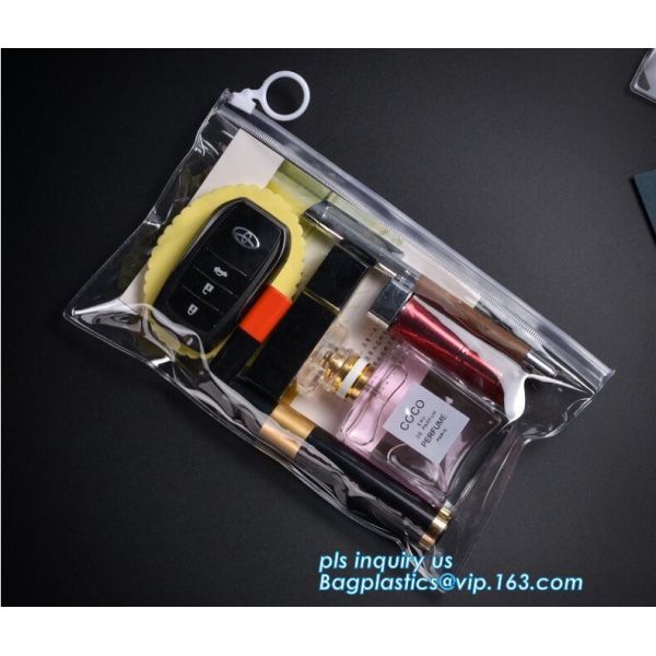 EVA Garment Packing Bag With zipper slider, cpe frosted zip lock bag with slide