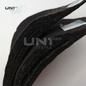 Needle Punch Non Woven Sewing Shoulder Pads Black Color Half Moon Shape