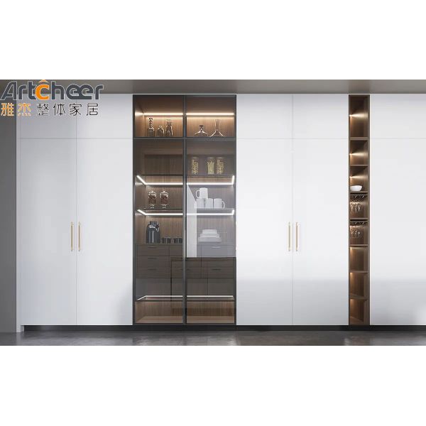 Custom Size Eco-Friendly Scandinavian Design L Shape Kitchen Cabinet Modular Kitchen