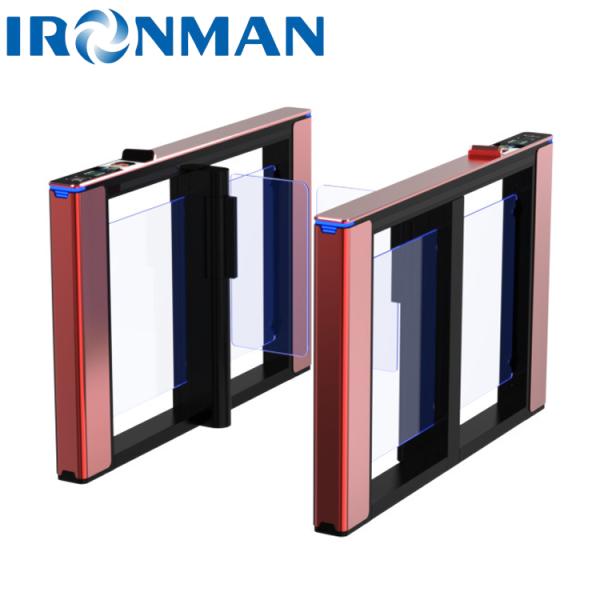 Quality Supermarket Face Recognition IM.LB01 NFC Speed Gate Turnstile with 8 Pairs of Infrared Detection Sensor and ≤1200mm Channel Width for sale