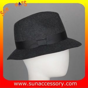 T8981177 Sun Accessory customized fashion winner 100% wool felt fedora hats,