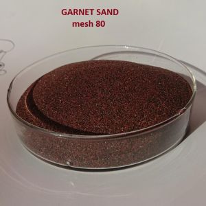 CNC waterjet cutting Abrasive medium Almandine rock Garnet sand mesh 80 HS code 25132000