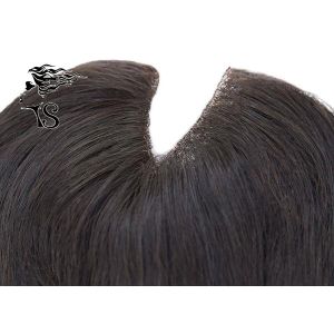 Black Ladies Lace Frontal Hair Pieces , Lace Front V Part Closure Body Wave