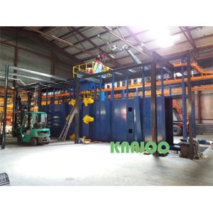 Catenary Stepping Q48 Monorail Shot Blasting Machine For Casting Forging Parts