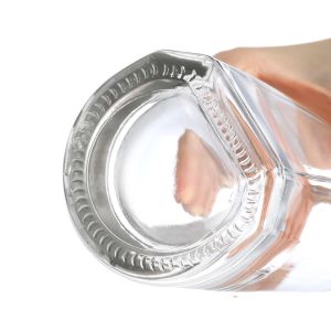 Super Flint Glass Customized Logo Painting Triangle Shape High Flint Color Empty