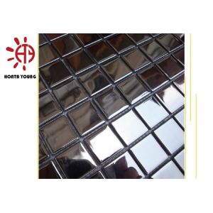 HTY - TS 300 300*300 Good Quality Silve Color Plating Ceramic Glass Metal Mosaic