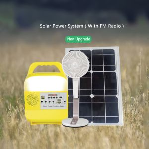 Mini Portable 3pcs Saving Solar Charged Lighting System 3W Energy Panel LED