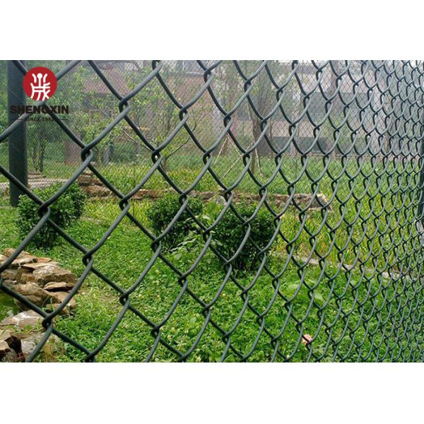 Durable 75x75mm Chain Link Mesh Fence PVC Coated Diamond Mesh