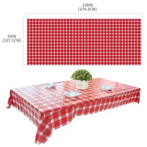 Custom 54"x108" LDPE Plastic Disposable Table Cloths