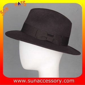 T0061197 Sun Accessory customized winner fashion 100% wool felt fedora hats,