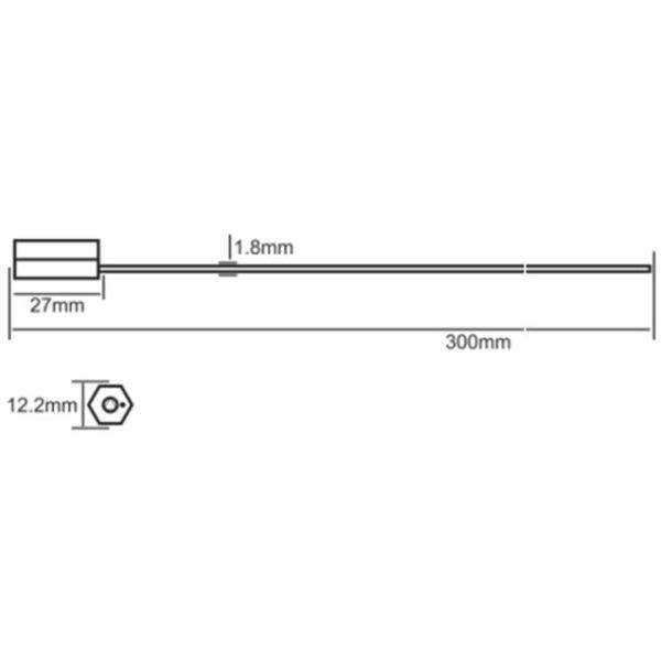 Eco-Friendly ABS Disposable Pull Tight 1.8mm Hexagonal Security Wire Plastic Cable Seal with 2.79 KN Tensile Strength