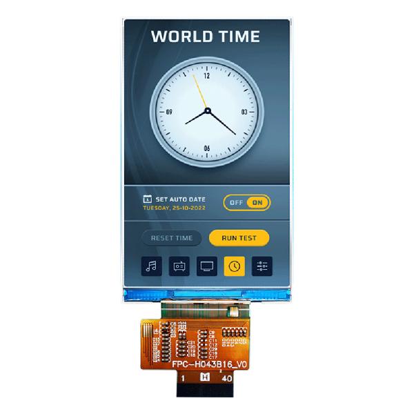 4.3" IPS TFT LCD/480x800 display/MCU interface/40 PIN FPC/NT35510/C8051/Arduino