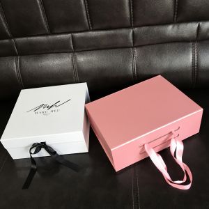 Birthday Magnetic Folding CMYK PMS Collapsible Gift Box With Ribbon