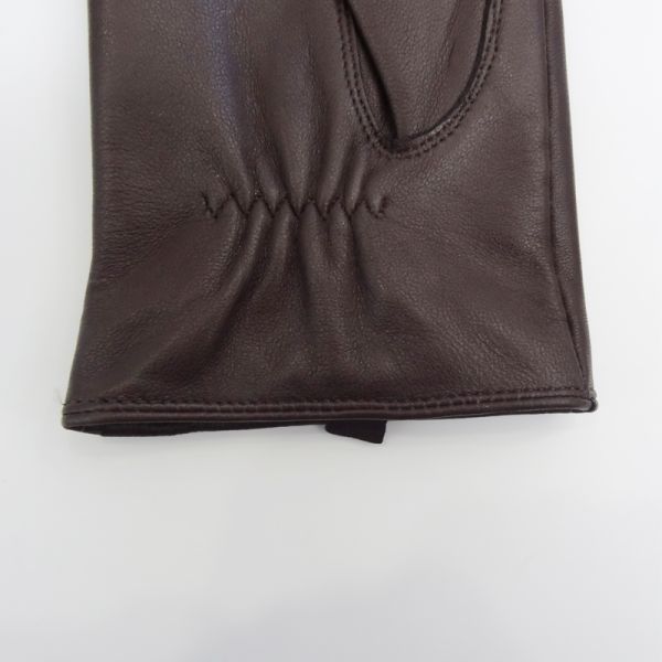 Comfortable Leather Shearling Gloves Elastic Cuff Gloves