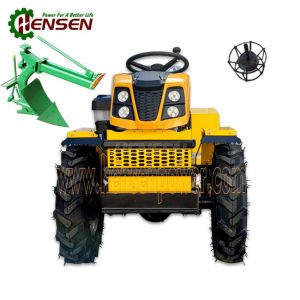 4WD Reversible Small Ploughing Tractor Gasoline Small Scale Farming Tractors