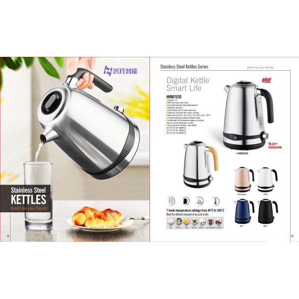 Stainless Steel Electric Water Kettle with App-Controlled Keep Warm Function