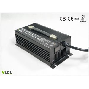 Black Silver Automatic Battery Lithium Charger With LCD Volt And Current Display
