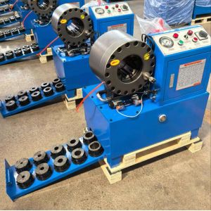 2 Inch 10 Dies Mobile Hose Crimping Machine With 600T Crimping Force And 200 Pcs