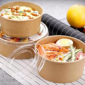 Custom Recyclable Stackable Food Grade 750ml Disposable Paper Soup Bowls