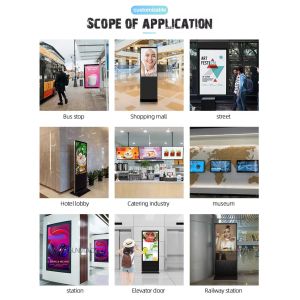 Qunmao Factory Lcd Display Bank Digital Signage with Window/Android System