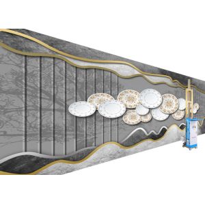 OEM ODM Q8 3D Wall Printing Machine 1.8m Height Wall Decoration