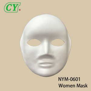 New DIY Craft Face Masks Blank White Paintable Paper Pulp Mask for Cosplay