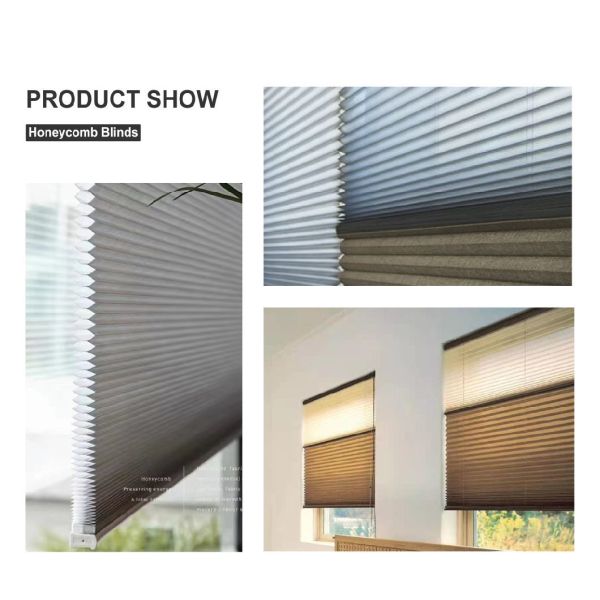 Minimalist Office Design Essential Customizable Texture and Patterns Honeycomb Blinds