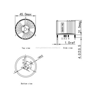 Horizontal Customized Toroidal Mn-zn Cores Common Mode Power Line Choke Coils